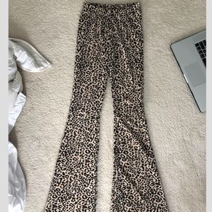 Flare Cheetah Pants - Nasty Gal Size 4